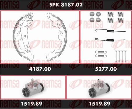 Remsa SPK 3187.02 - Komplet kočnica, bubanj kočnice www.molydon.hr