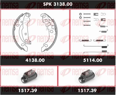 Remsa SPK 3138.00 - Komplet kočnica, bubanj kočnice www.molydon.hr