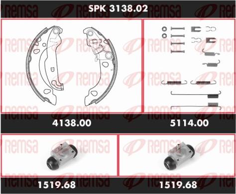 Remsa SPK 3138.02 - Komplet kočnica, bubanj kočnice www.molydon.hr