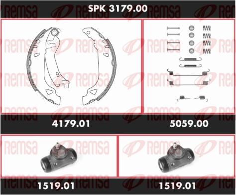 Remsa SPK 3179.00 - Komplet kočnica, bubanj kočnice www.molydon.hr