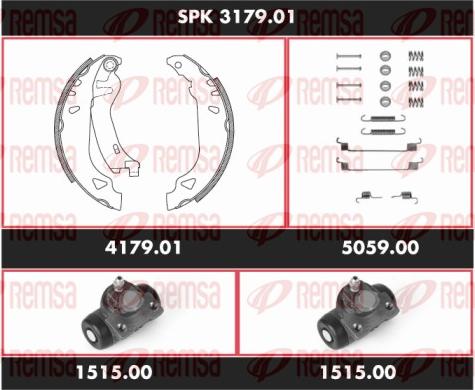 Remsa SPK 3179.01 - Komplet kočnica, bubanj kočnice www.molydon.hr