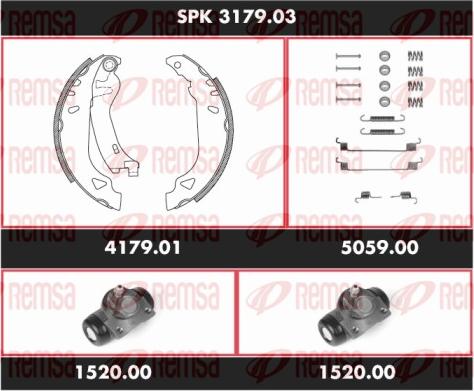 Remsa SPK 3179.03 - Komplet kočnica, bubanj kočnice www.molydon.hr