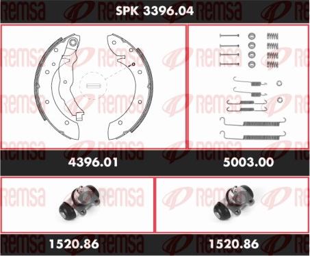 Remsa SPK 3396.04 - Komplet kočnica, bubanj kočnice www.molydon.hr