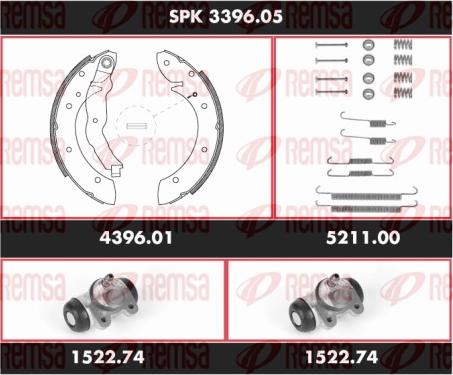 Remsa SPK 3396.05 - Komplet kočnica, bubanj kočnice www.molydon.hr