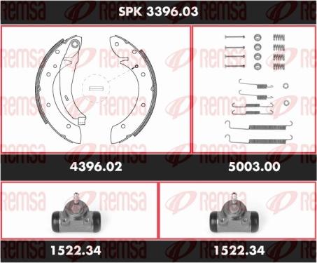 Remsa SPK 3396.03 - Komplet kočnica, bubanj kočnice www.molydon.hr