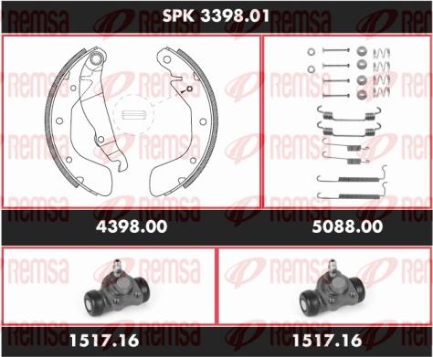 Remsa SPK 3398.01 - Komplet kočnica, bubanj kočnice www.molydon.hr