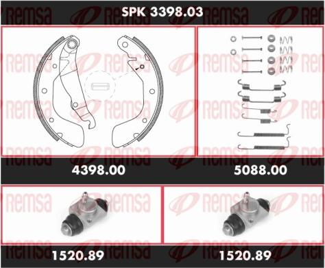 Remsa SPK 3398.03 - Komplet kočnica, bubanj kočnice www.molydon.hr