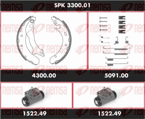 Remsa SPK 3300.01 - Komplet kočnica, bubanj kočnice www.molydon.hr