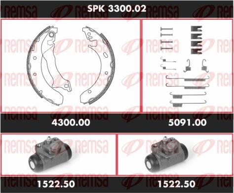 Remsa SPK 3300.02 - Komplet kočnica, bubanj kočnice www.molydon.hr