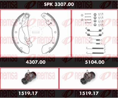 Remsa SPK 3307.00 - Komplet kočnica, bubanj kočnice www.molydon.hr