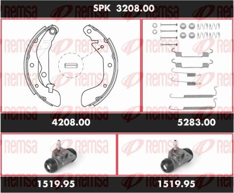 Remsa SPK 3208.00 - Komplet kočnica, bubanj kočnice www.molydon.hr