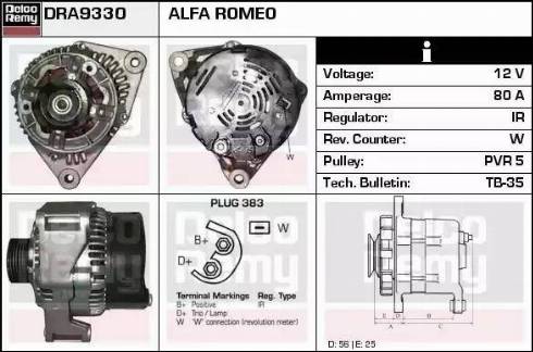 Remy DRA9330 - Alternator www.molydon.hr