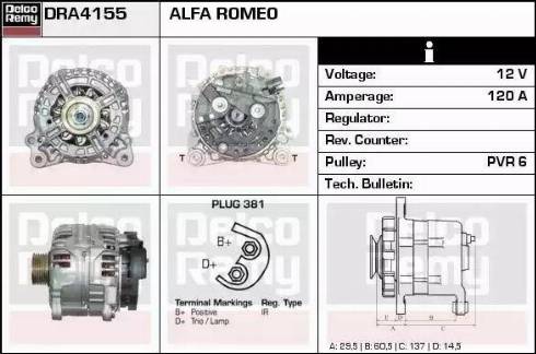 Remy DRA4155 - Alternator www.molydon.hr