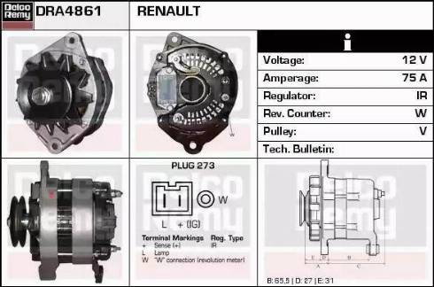 Remy DRA4861 - Alternator www.molydon.hr