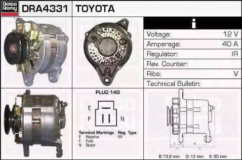 Remy DRA4331 - Alternator www.molydon.hr