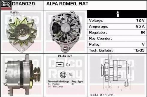 Remy DRA5020 - Alternator www.molydon.hr