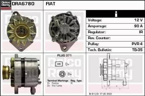 Remy DRA6780 - Alternator www.molydon.hr