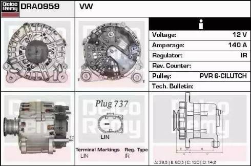 Remy DRA0959 - Alternator www.molydon.hr