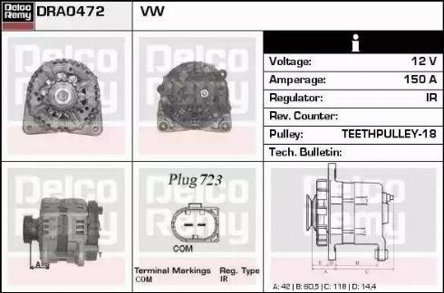 Remy DRA0472 - Alternator www.molydon.hr