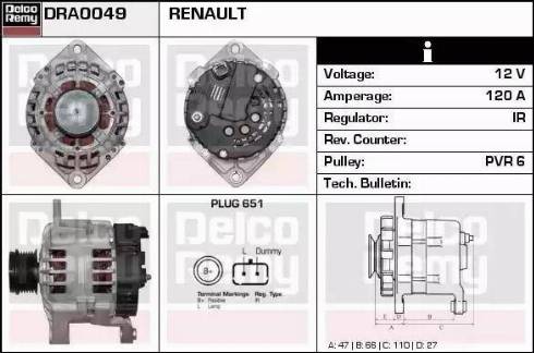 Remy DRA0049 - Alternator www.molydon.hr