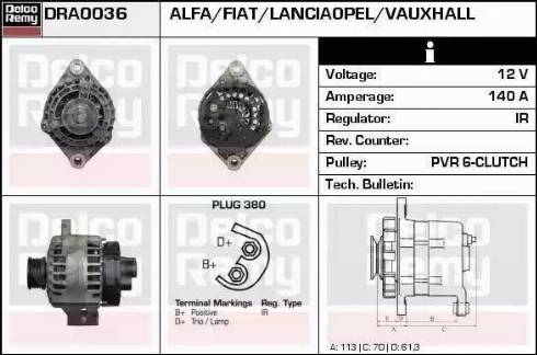 Remy DRA0036 - Alternator www.molydon.hr