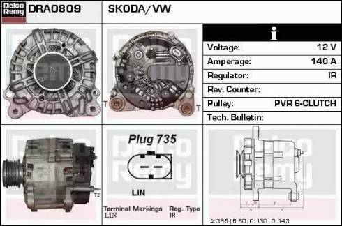 Remy DRA0809 - Alternator www.molydon.hr