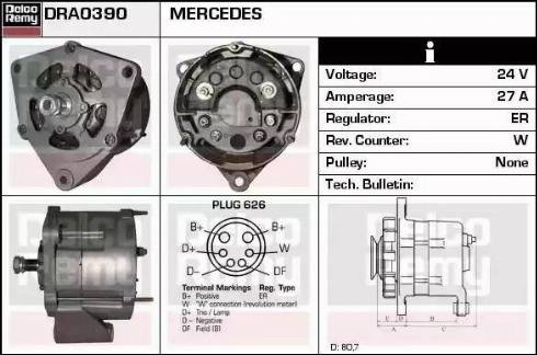 Remy DRA0390 - Alternator www.molydon.hr