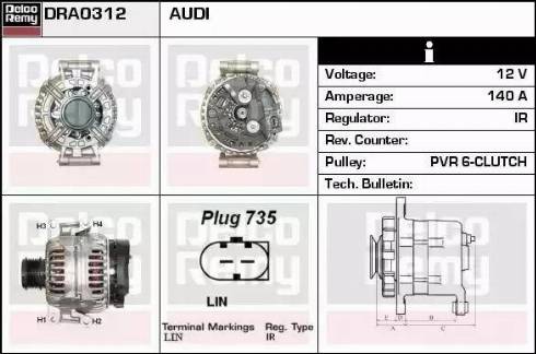 Remy DRA0312 - Alternator www.molydon.hr