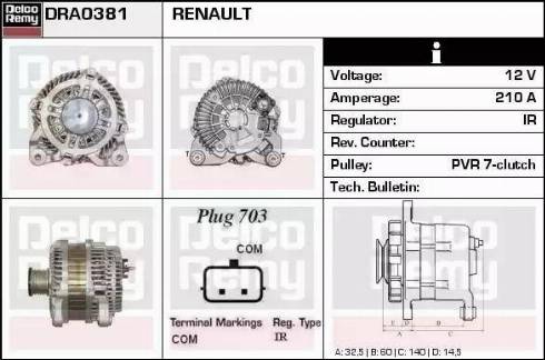 Remy DRA0381 - Alternator www.molydon.hr