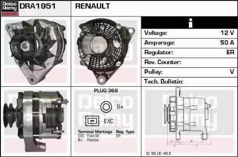 Remy DRA1951 - Alternator www.molydon.hr