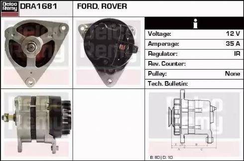 Remy DRA1681 - Alternator www.molydon.hr