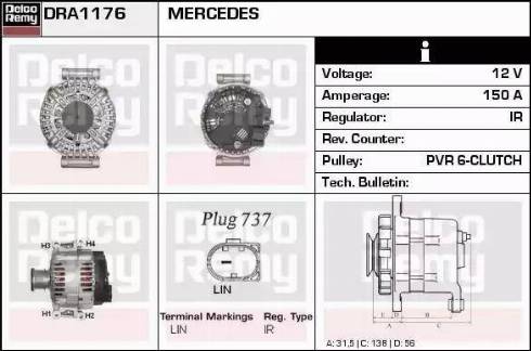 Remy DRA1176 - Alternator www.molydon.hr