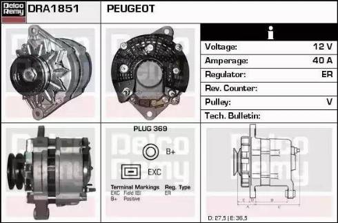 Remy DRA1851 - Alternator www.molydon.hr