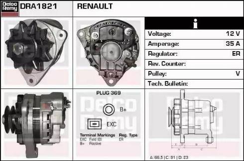 Remy DRA1821 - Alternator www.molydon.hr