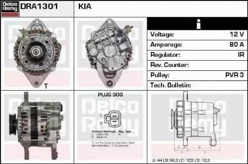 Remy DRA1301 - Alternator www.molydon.hr