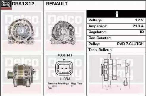 Remy DRA1312 - Alternator www.molydon.hr