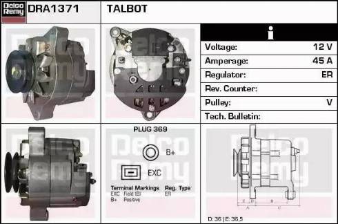 Remy DRA1371 - Alternator www.molydon.hr