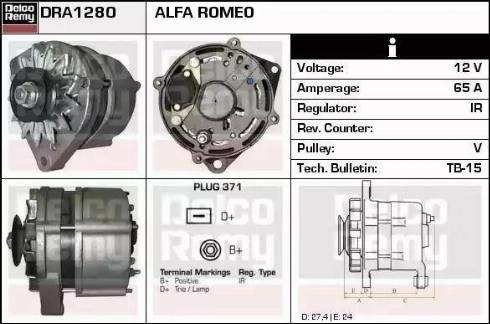 Remy DRA1280 - Alternator www.molydon.hr