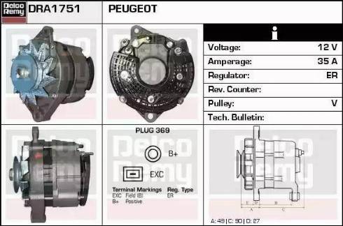 Remy DRA1751 - Alternator www.molydon.hr