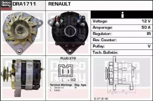 Remy DRA1711 - Alternator www.molydon.hr