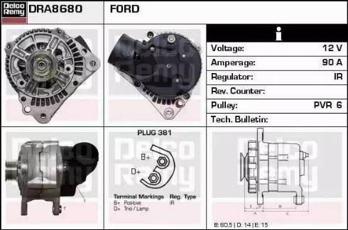 Remy DRA8680 - Alternator www.molydon.hr