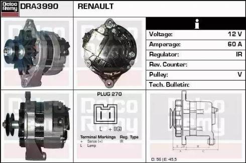 Remy DRA3990 - Alternator www.molydon.hr