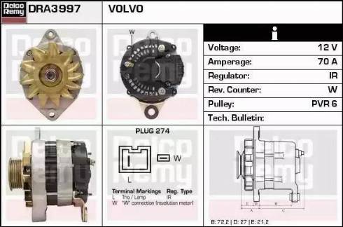 Remy DRA3997 - Alternator www.molydon.hr