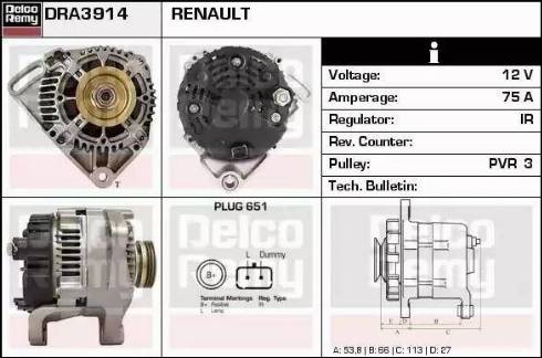 Remy DRA3914 - Alternator www.molydon.hr