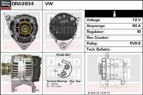 Remy DRA3934 - Alternator www.molydon.hr