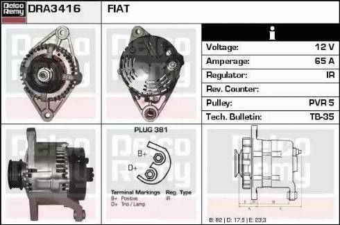 Remy DRA3416 - Alternator www.molydon.hr