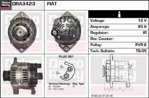 Remy DRA3423 - Alternator www.molydon.hr