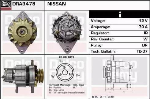 Remy DRA3478 - Alternator www.molydon.hr