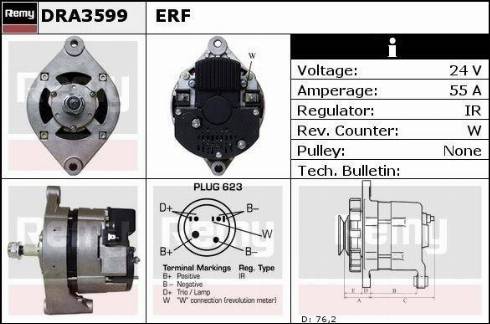 Remy DRA3599 - Alternator www.molydon.hr