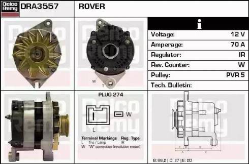 Remy DRA3557 - Alternator www.molydon.hr